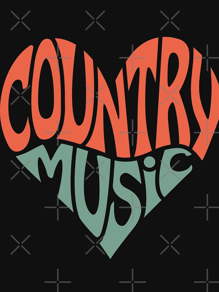 Country Music Art Heart Shaped by ecdato