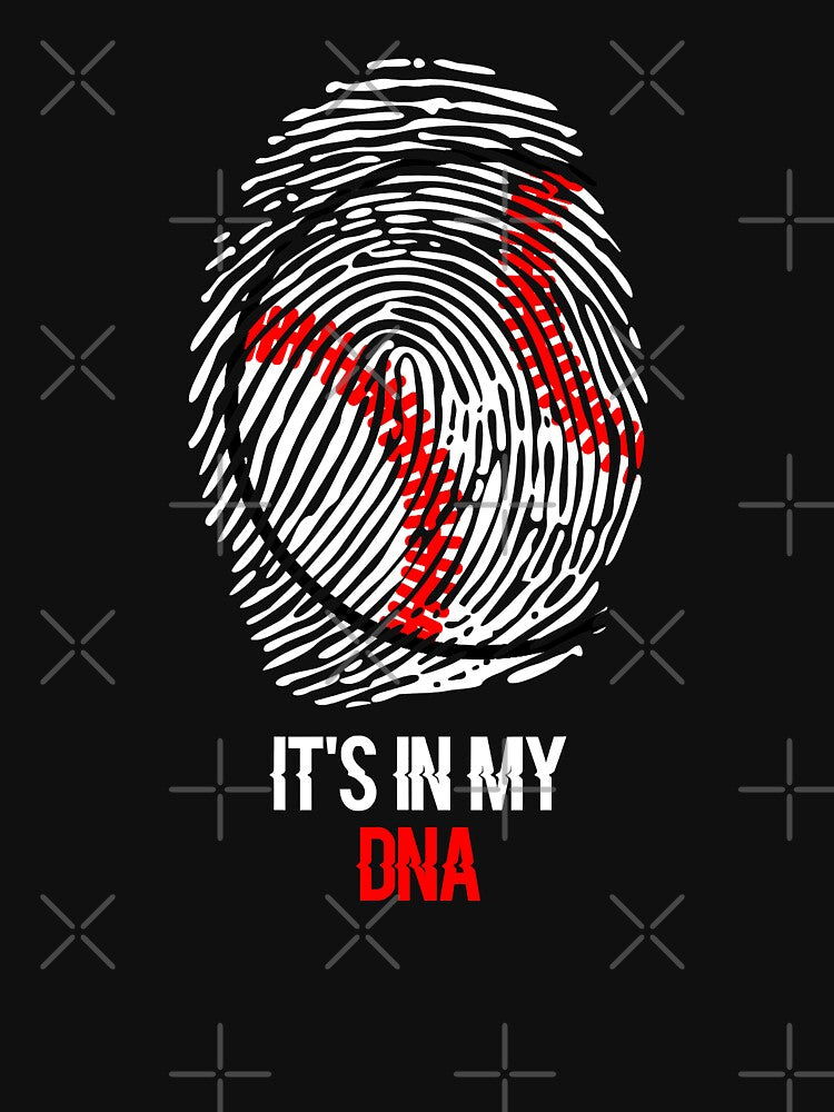 Funny Baseball It's In My DNA Fingerprint by MichelSorour