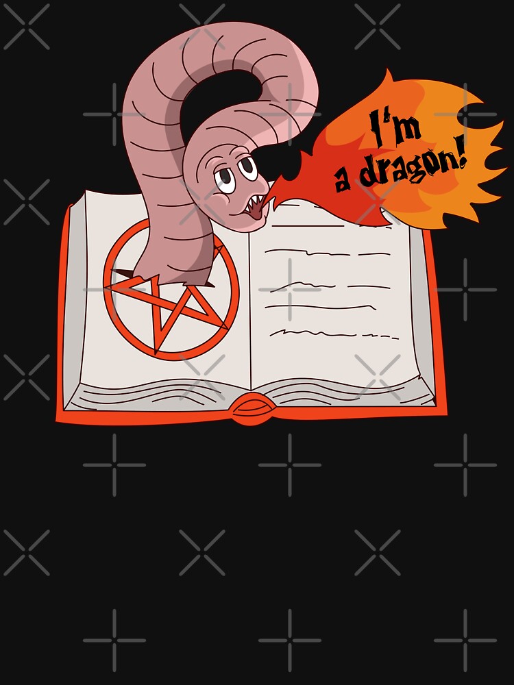 Book Dragon Pentagram for Bookworms and Reading Lovers by IslandLakeTree