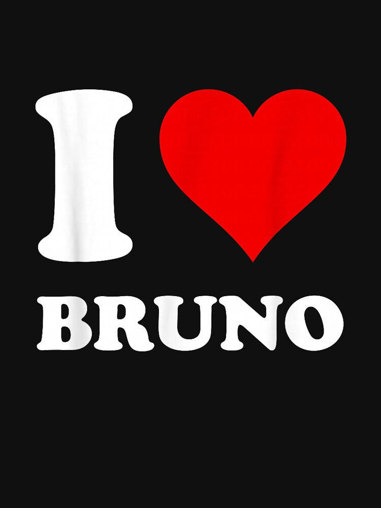 Red Heart I Love Bruno by hayesuzzia887