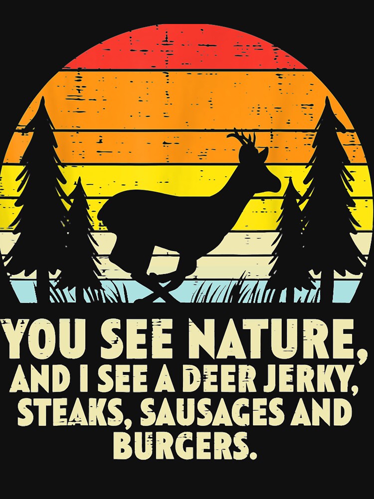 You See Nature Deer Sunset Retro Bow Hunting Hunter Dad by ScottSlade