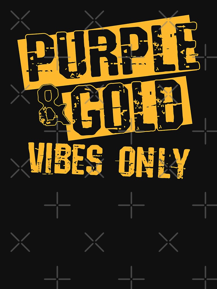 Purple & Gold Vibes Only Game Day Group For High School Baseball by MichelSorour
