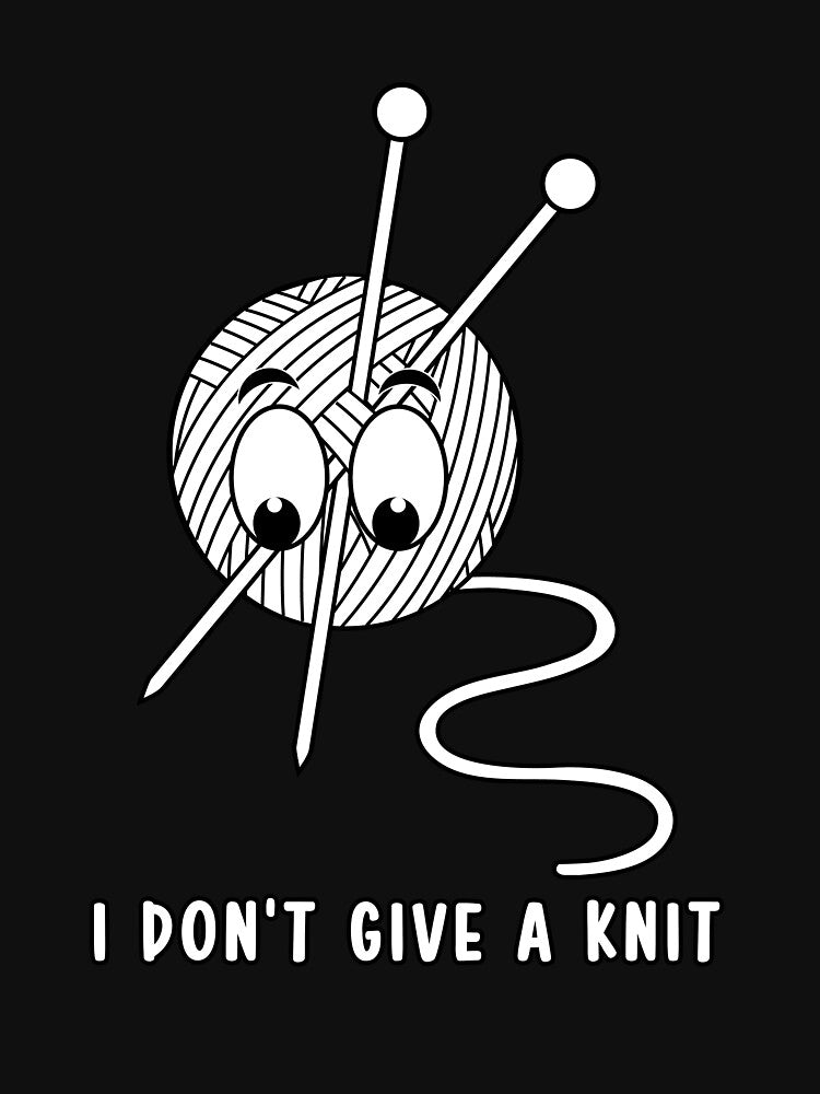 I don't give a Knit Embroiderer crocheter design by softgraphics