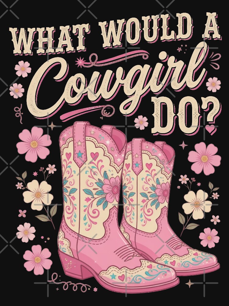 What Would A Cowgirl Do Vintage Pink Cowboy Boots by CF_VintageDesign
