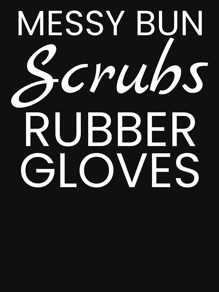 Messy Bun Scrubs Rubber Gloves by KOJO SHOP