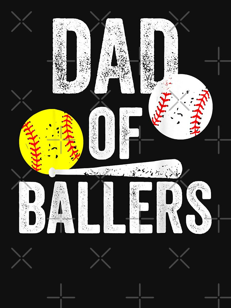 Dad Of Ballers Funny Dad Of Baseball And Softball Player by MichelSorour