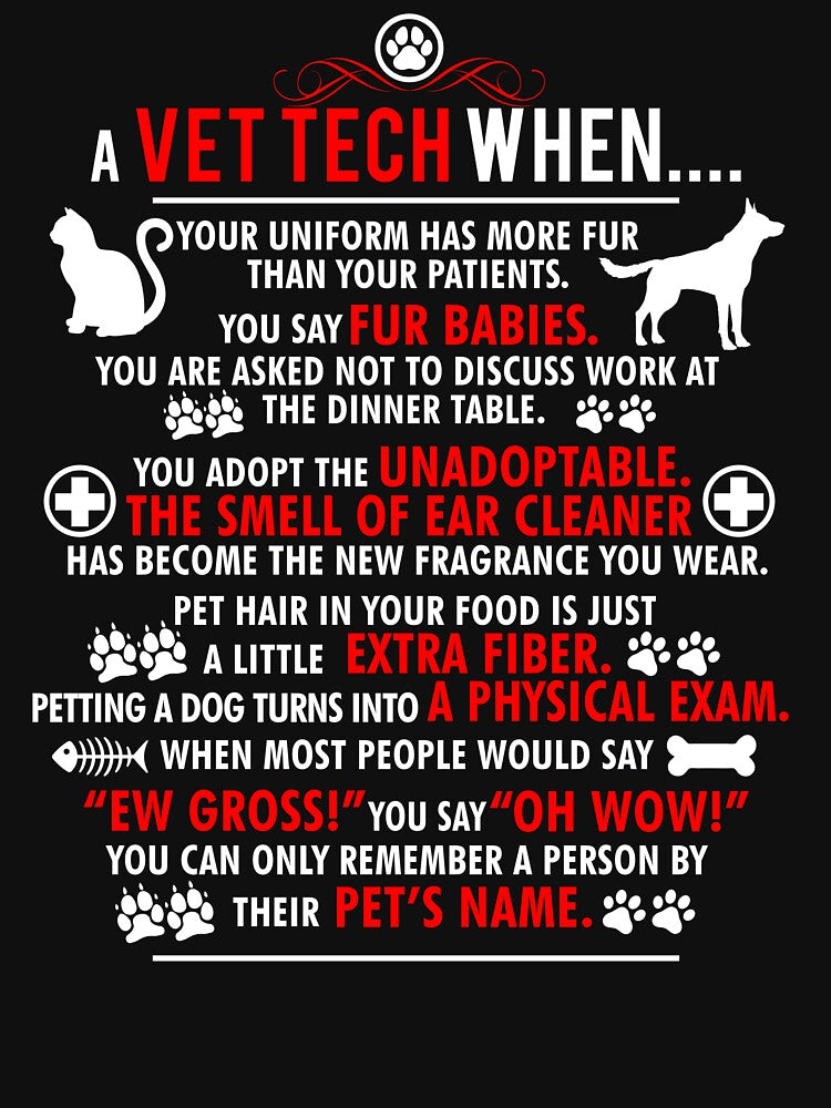 Veterinary Technician Vet Tech Gift by TopDawgDesigns
