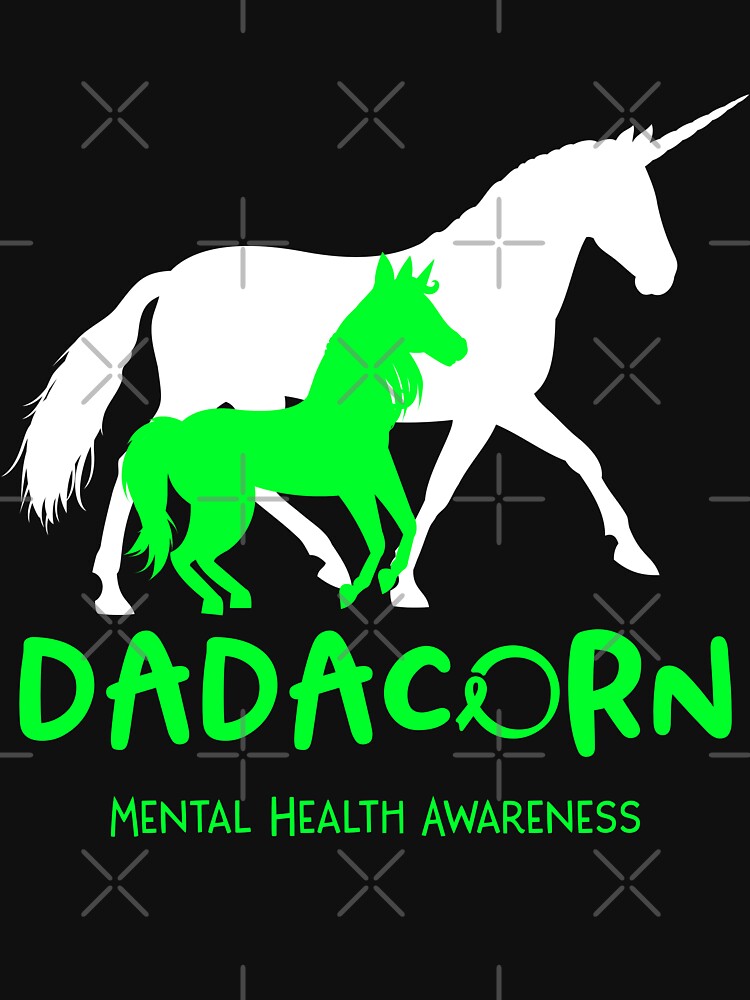 Mental Health Awareness Dad Unicorn Dadacorn Support Mental Health Warrior by RunningShop