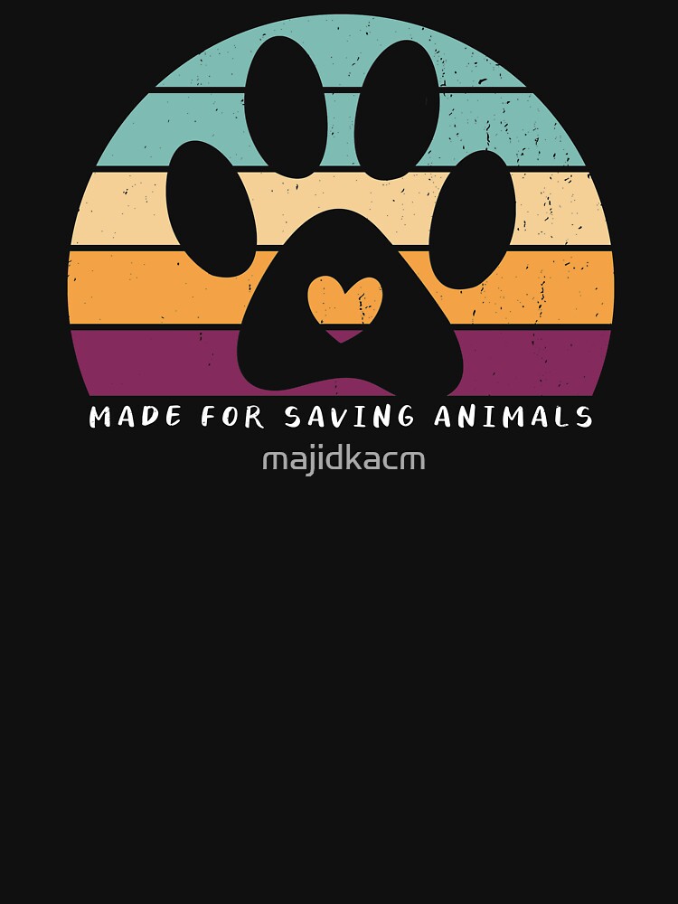 Vet Tech Veterinarian Animal Lover Retro Vintage Paw Print Gifts by majidkacm