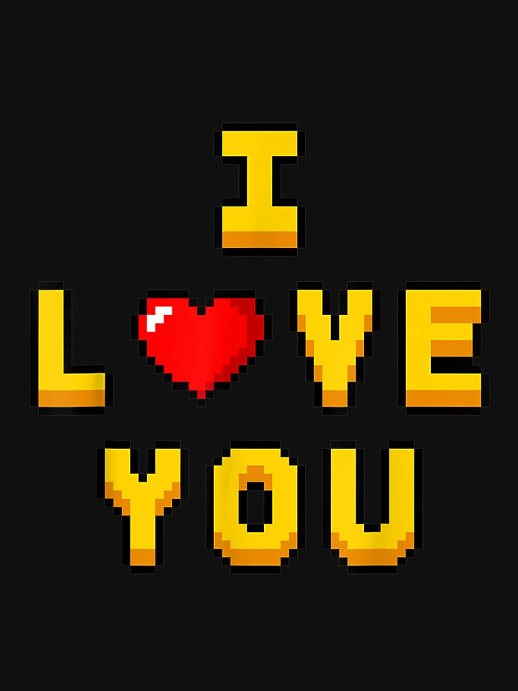 Valentines Day Gamer Pixel Red Heart Game I Love You by mchargue12