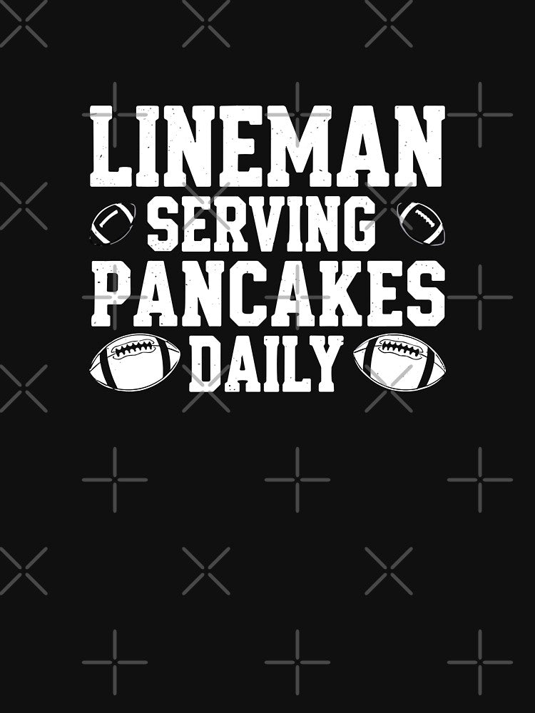 Lineman Serving Pancakes Daily Football Player Coach Sports Fan by PopStars1993