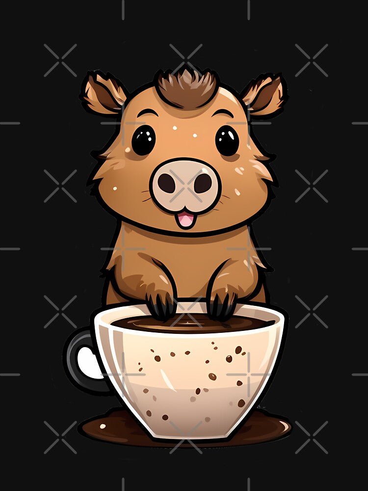 Capybara Coffee Cozy Moment by Mechanical-Artt