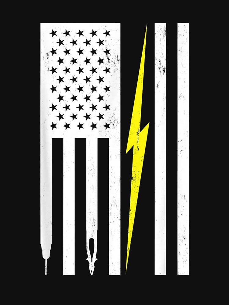 Electrician American Flag Electrical Engineer Usa Lineman by tolivia