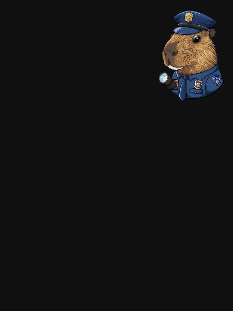 Funny Capybara Policeman Capy Police by canvadreamer444