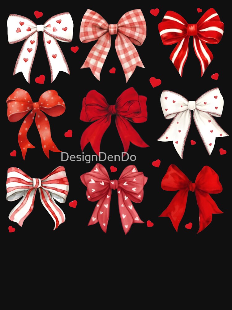 Coquette Valentine Heart Bow, Retro Valentine, Valentines day Bow, Coquette Bow, Bow Valentine Gifts by DesignDenDo ⭐⭐⭐⭐⭐