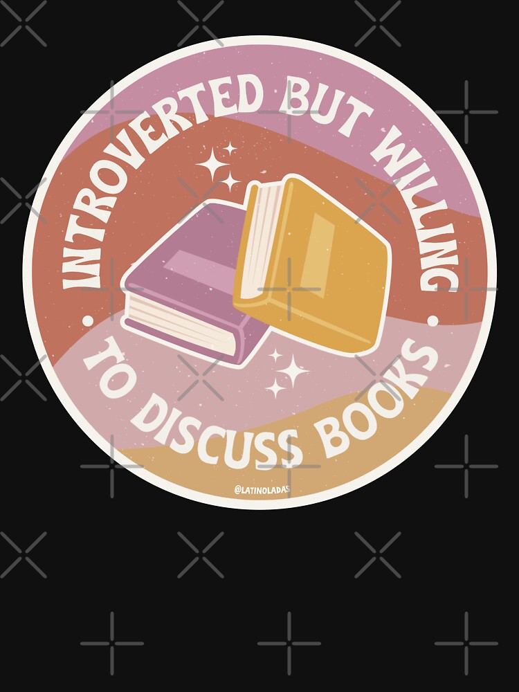 Introverted But Willing To Discuss Books / Aesthetic Bookish Pastel Pink Orange For Kindle Girlie Readers by Latinoladas