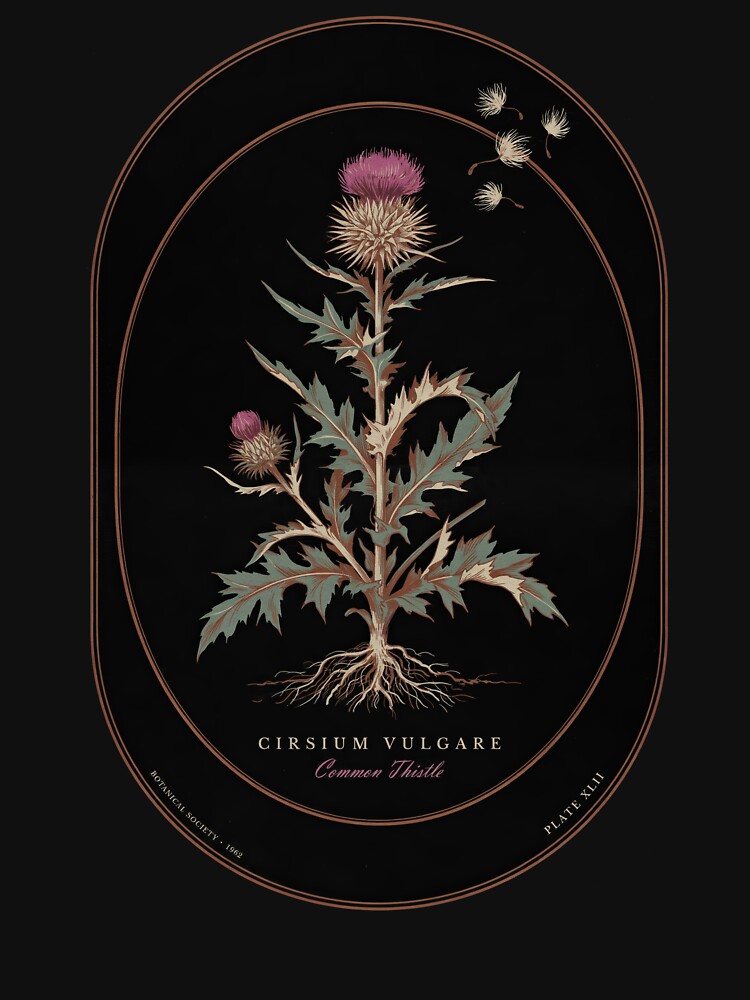 Thistle Flower Lovers Botanical Vintage by darudcraft