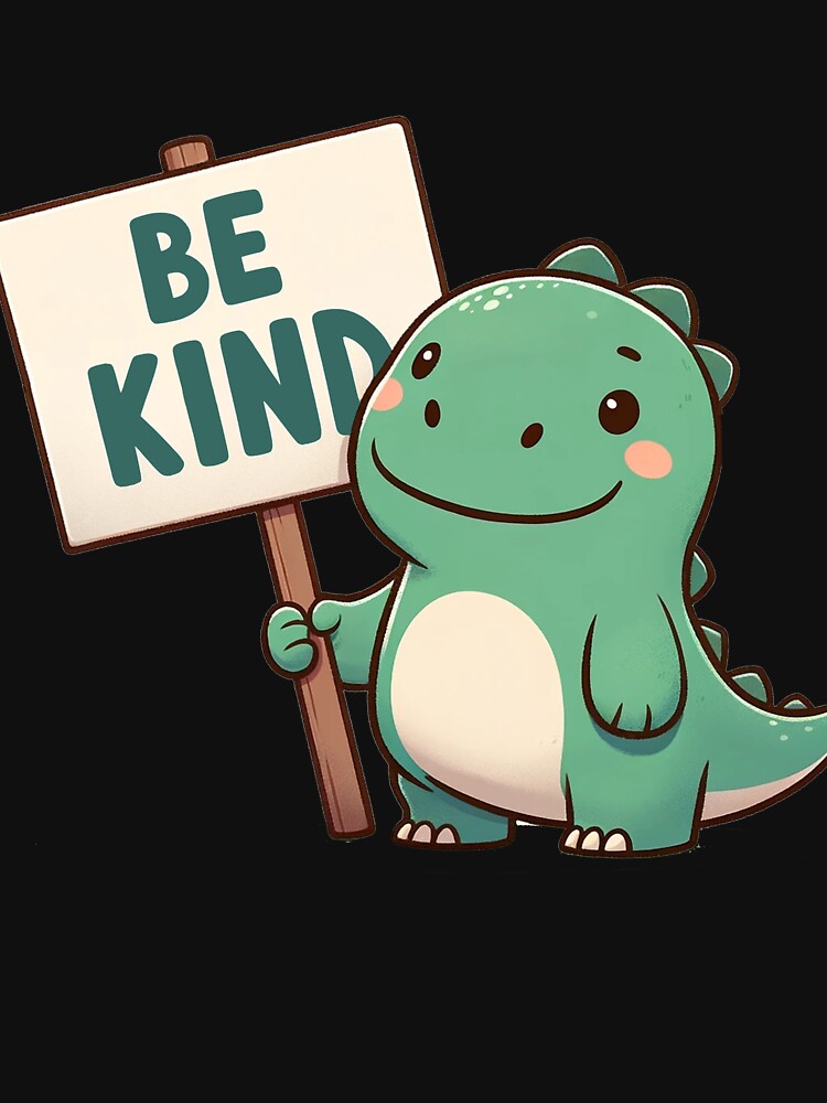 Be Kind Teacher Anti-Bullying Dino Kindess Men Boys by BlueBerry-Pengu