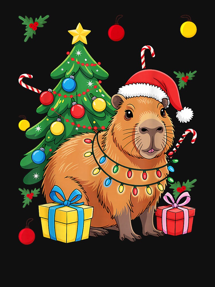 Christmas Kawaii Capybara by BASKF