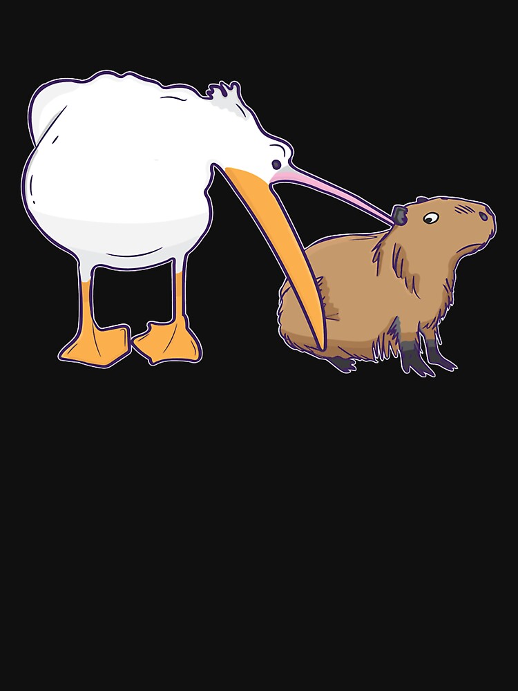 Pelican Tries to Eat Capybara Funny Cute Meme by HulonSoppitt