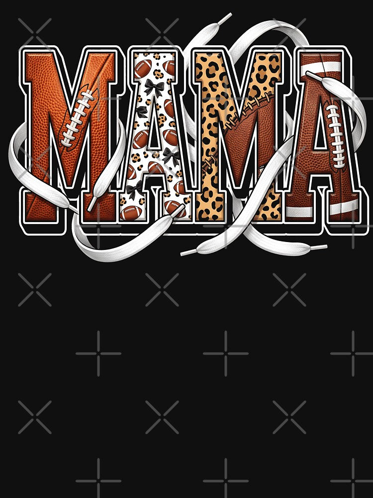 Football Mama Leopard Print Sports Mom Football Lace Design by ArcaneArtistry