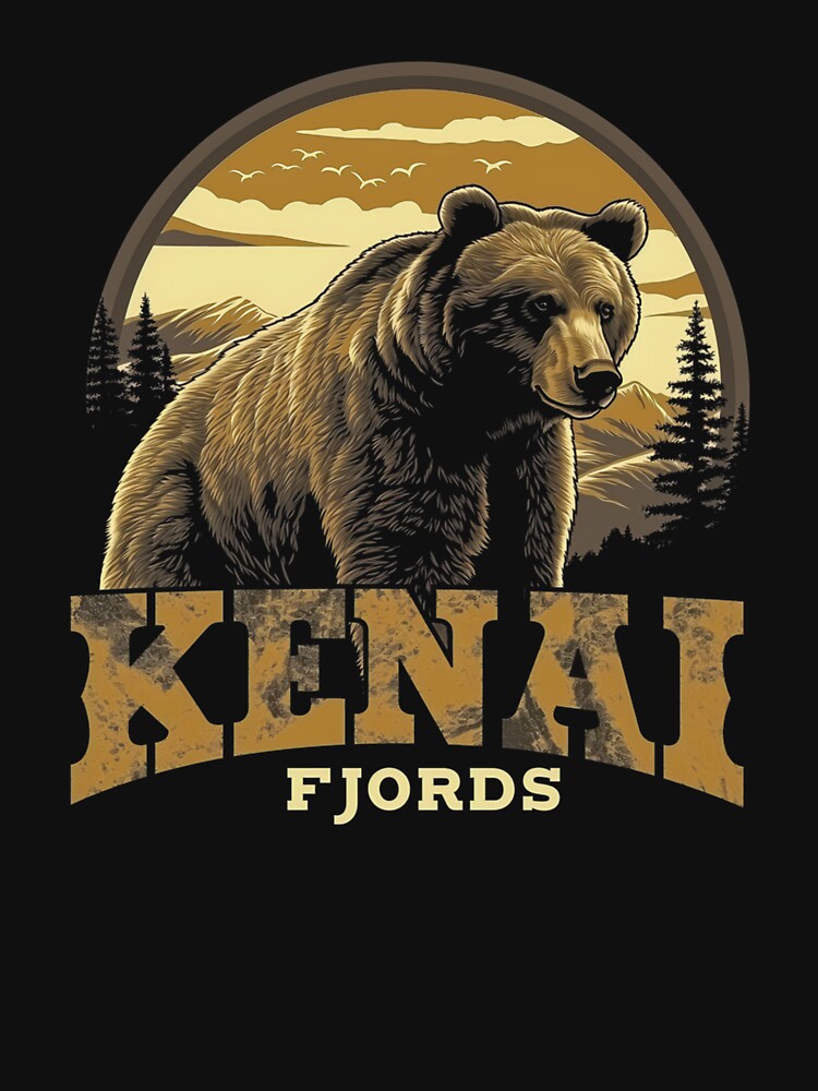 Kenai Fjords US National Park Vintage Retro by tedroyegelsd