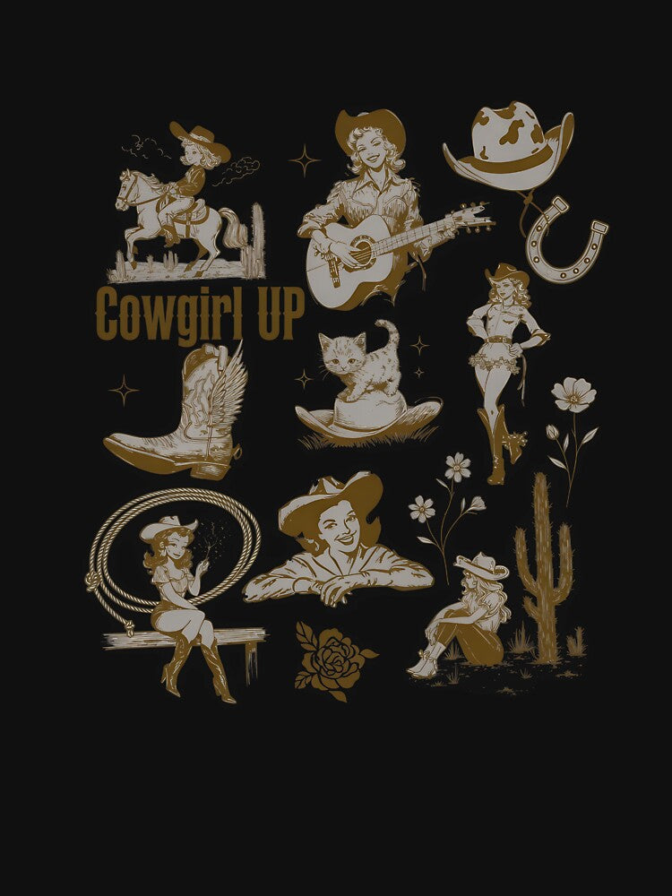 Cowgirl Up Pinup Western Art by Kaliundt