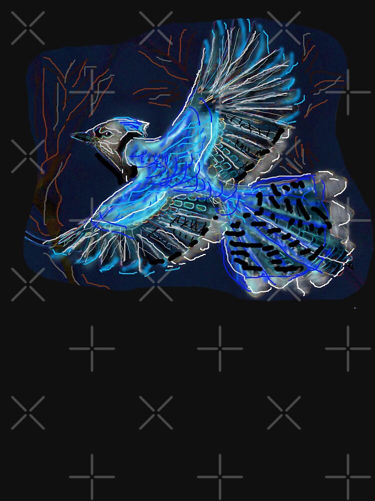 neon bluejay by THE AMERICAN TEEVANGELIST