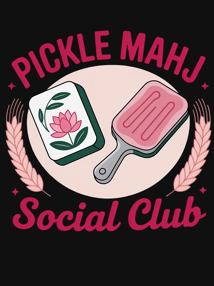 Pickleball & Mahjong Lover Pickle Mahj Social Club Premium by FluoroWave
