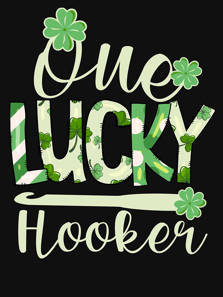 One lucky hooker - St. Patrick's Day crochet humor by EvergreenWhimsy