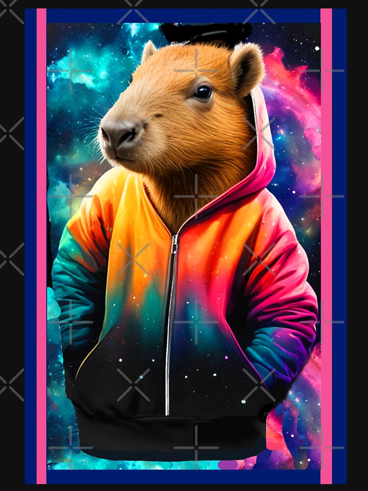 Funny Capybara wearing a hoodie by JNgraphictopia