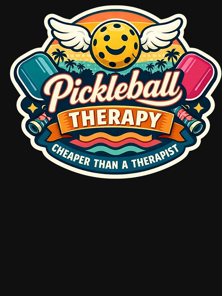 Pickleball Therapy – Cheaper Than a Therapist Badge by Timeless Junction