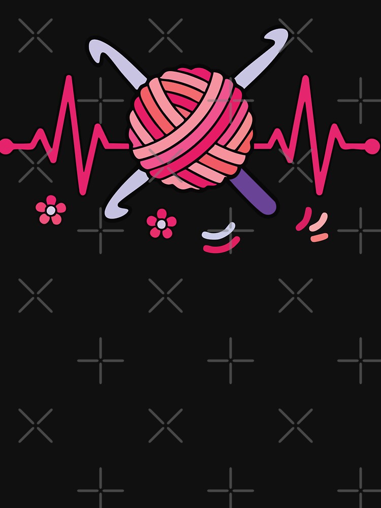 Crochet Heartbeat Yarn Lovers Funny Crochet Hook by LuminOrb
