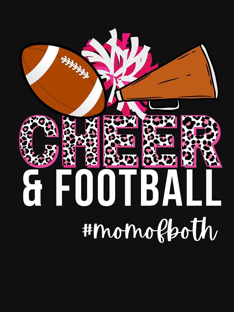 Cheer and Football Mom Of Both Leopard Cheerleading Mama by UniPrint4All
