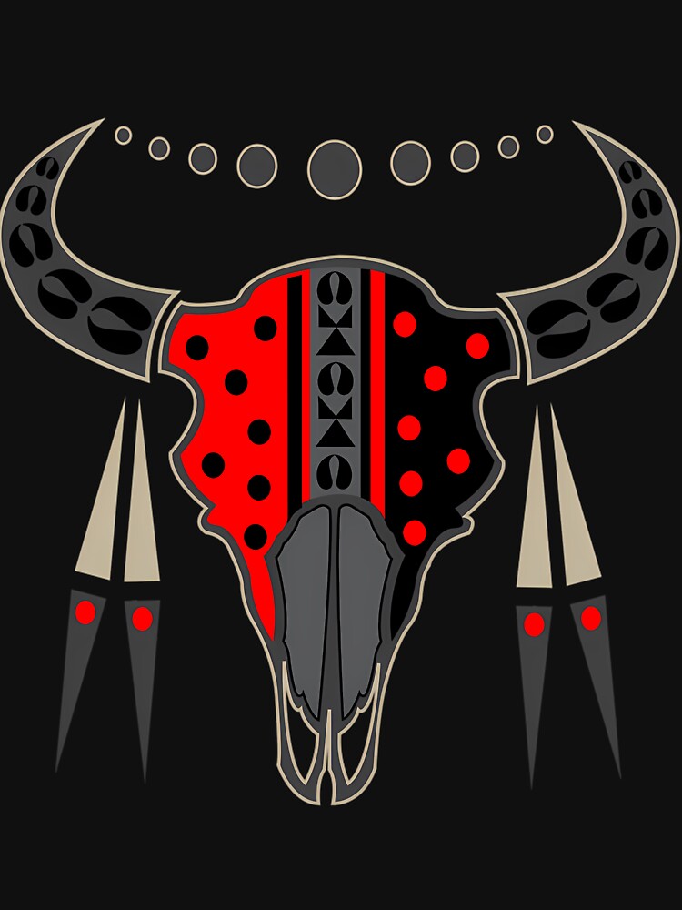 Buffalo Skull and Feathers by nqlcctulux48