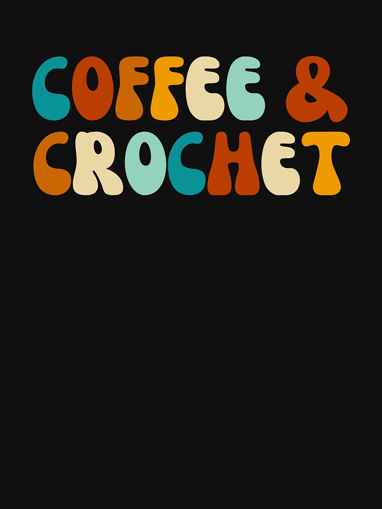 Coffee and crocheting - retro crochet by EvergreenWhimsy