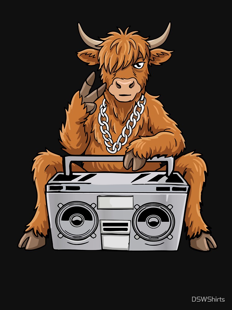Highland Cow Lover Hip Hop Kids Music Boys Highland Cow by DSWShirts