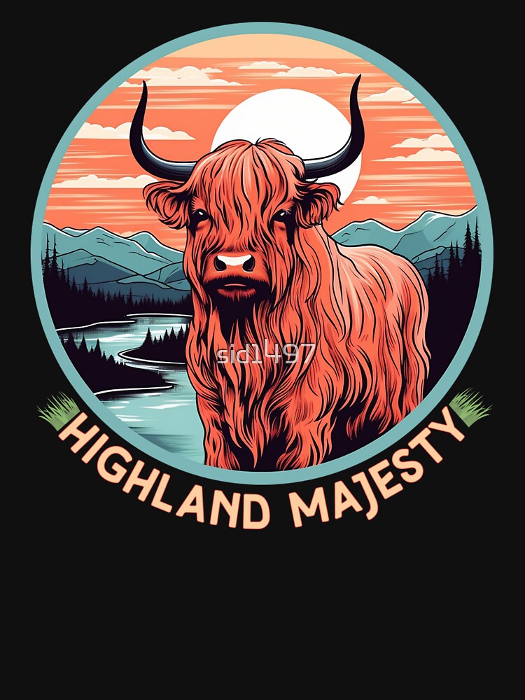 Vintage Highland cow by SidTastic