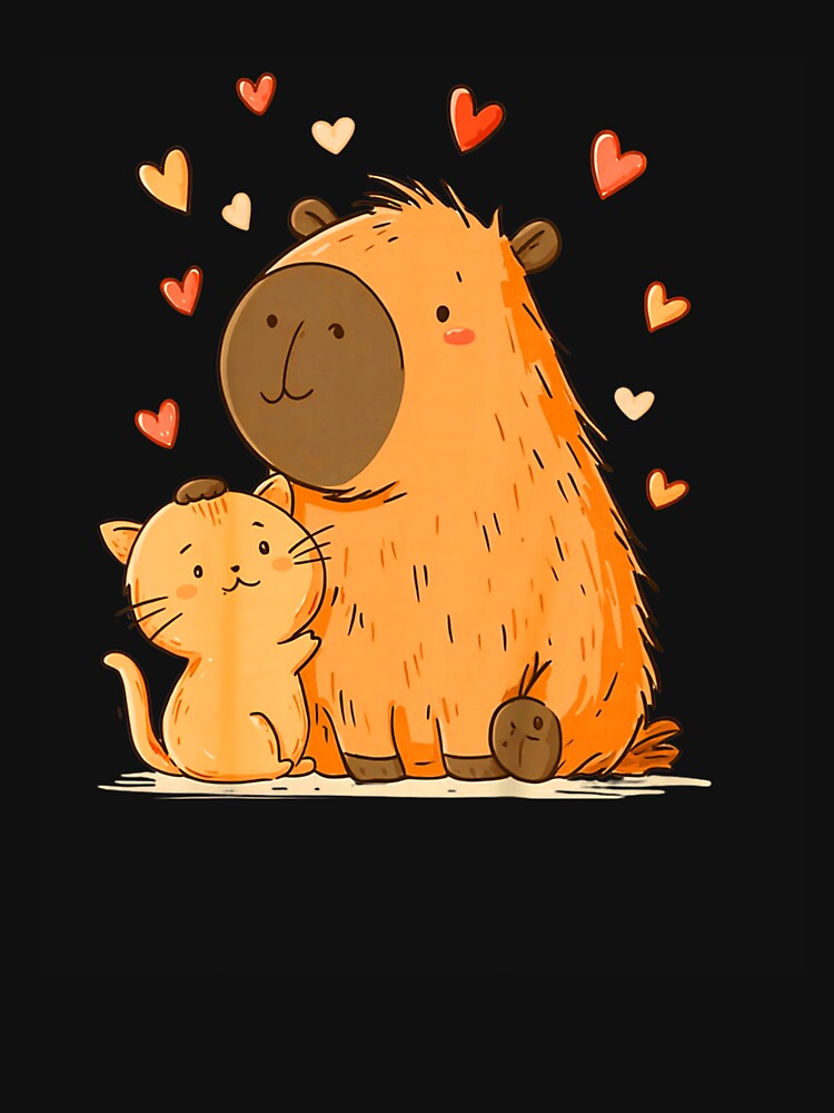 Christmas Kawaii Cat Capybara by BASKF