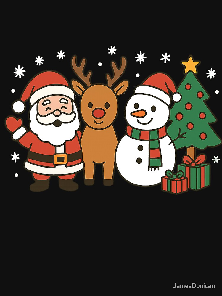 Santa Rudolph Frosty Christmas tree snow and present's by JamesDunican