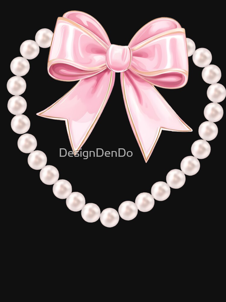 Coquette Pearl Heart, Coquette Bow, Coquette Big Bow Heart, Valentine's Day, valentine's day bow by DesignDenDo ⭐⭐⭐⭐⭐