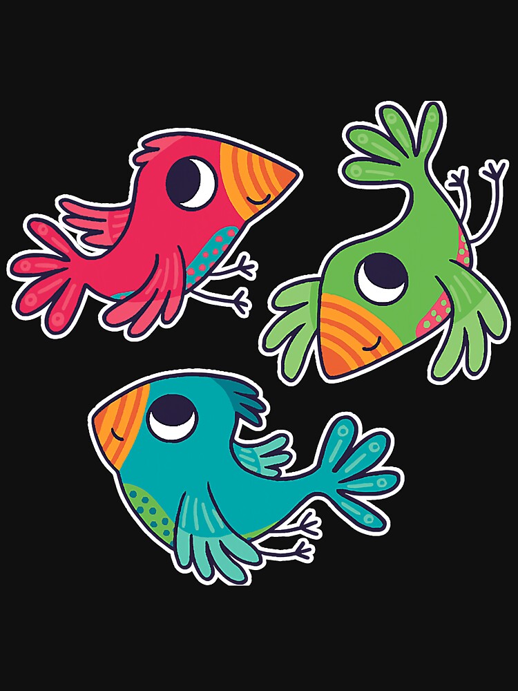 Colorful Cartoon Birds Bird Watching by unassertive19