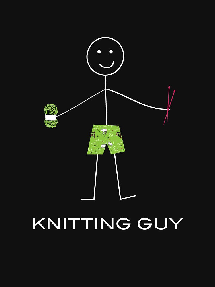 Funny Mens Knitting Guy by whyitsme