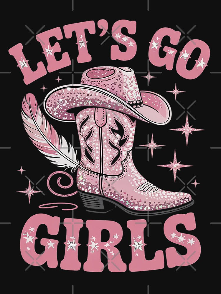 Let's Go Girls Pink Cowgirl Bachelorette Party Girls Trip by LegendsArt75