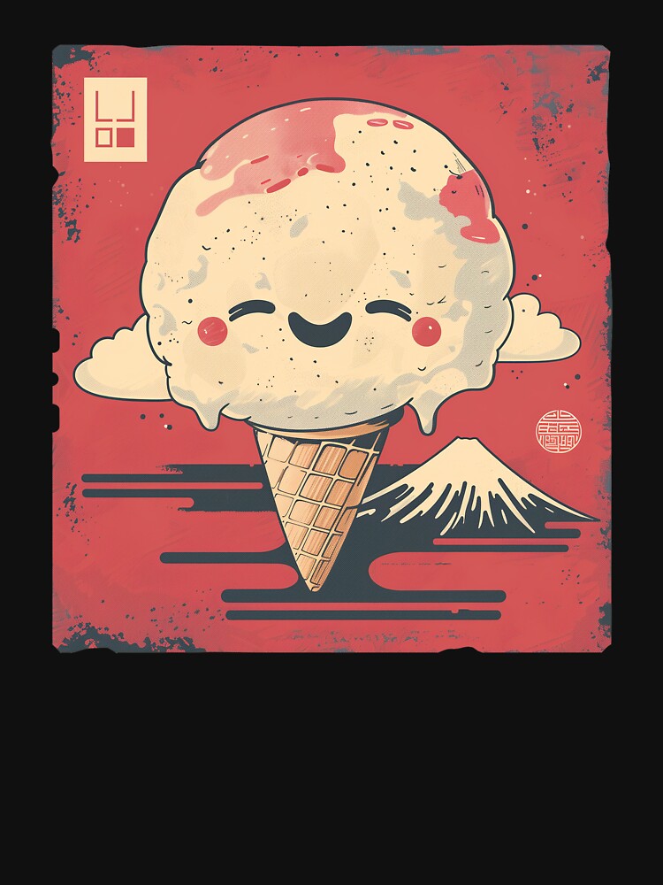 Kawaii Japanese style Icecream  Food Illustration by nomiraclehere