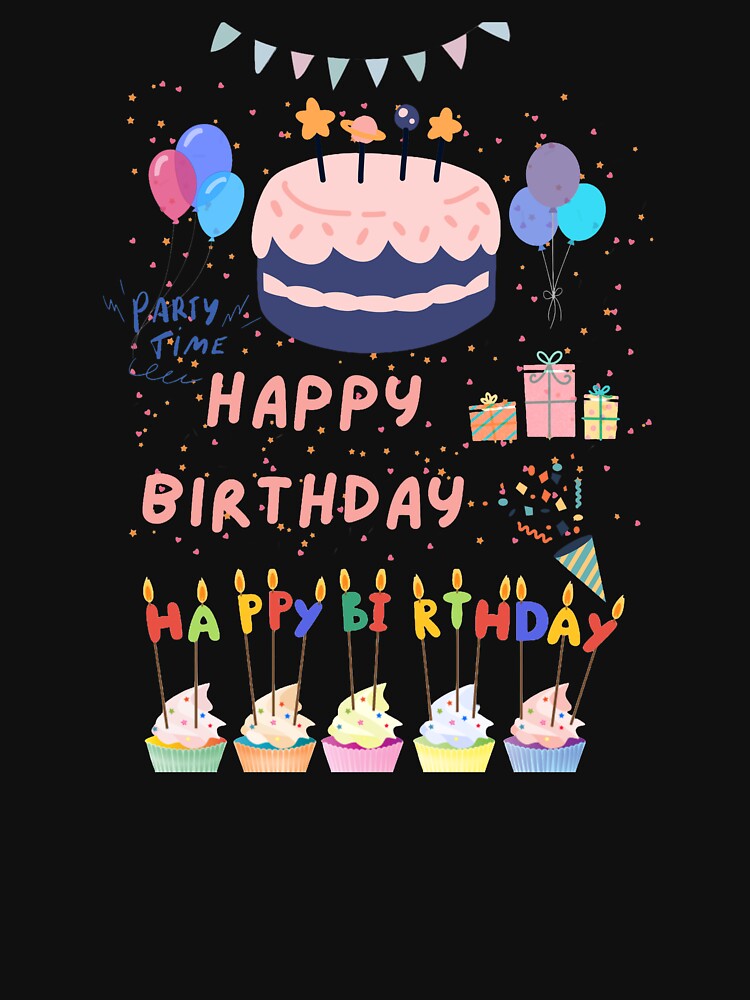 Happy Birthday decoration with balloons and candles by ShipDrop