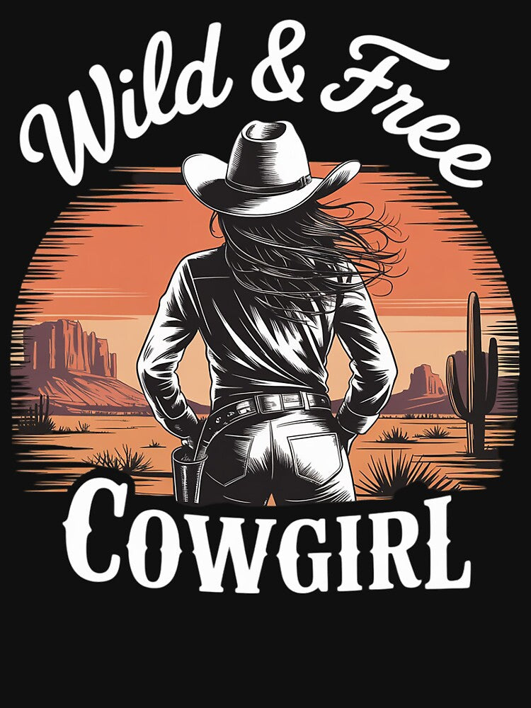 Retro Cowgirl Spirit Wild and Free Western Southern by imsamaharem