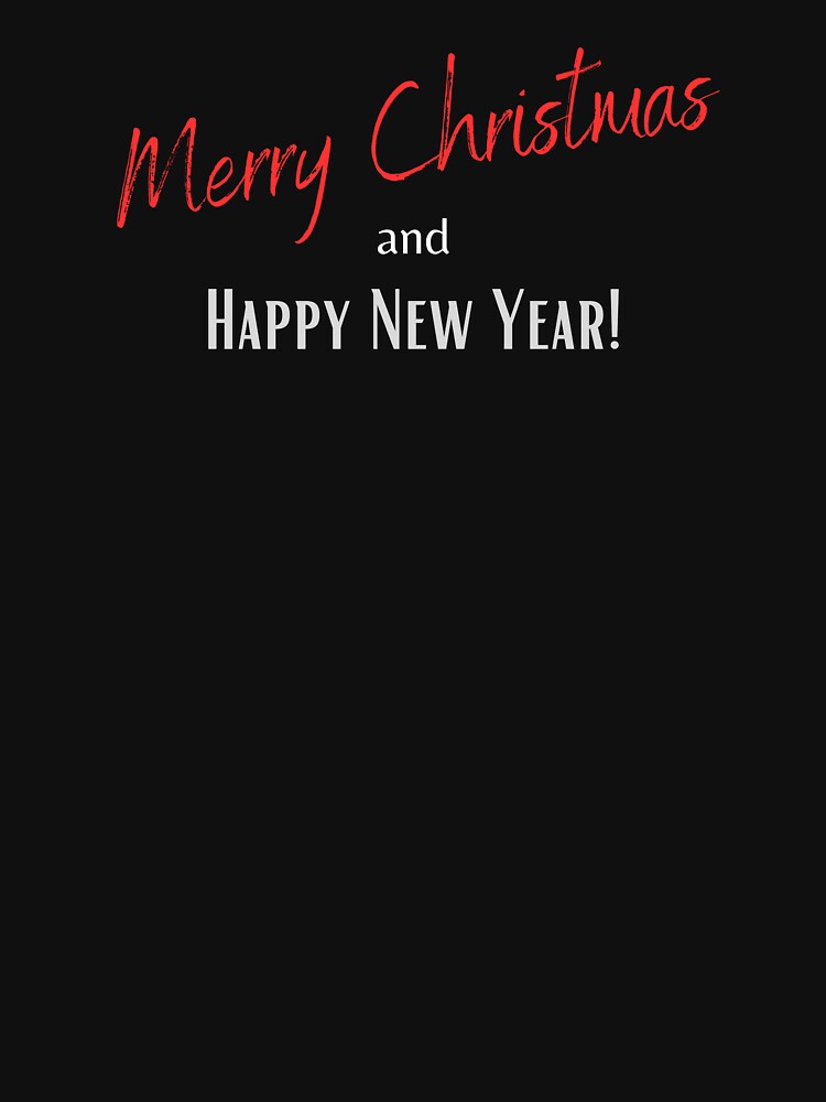 Merry Christmas and Happy New Year Typography Design - Festive Holiday Greeting Art by Gayan-Art