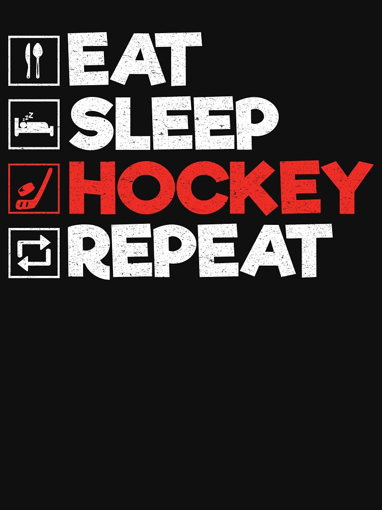 Eat Sleep Hockey Repeat: Funny Hockey Player Hockey Coach Lover by Adexyl