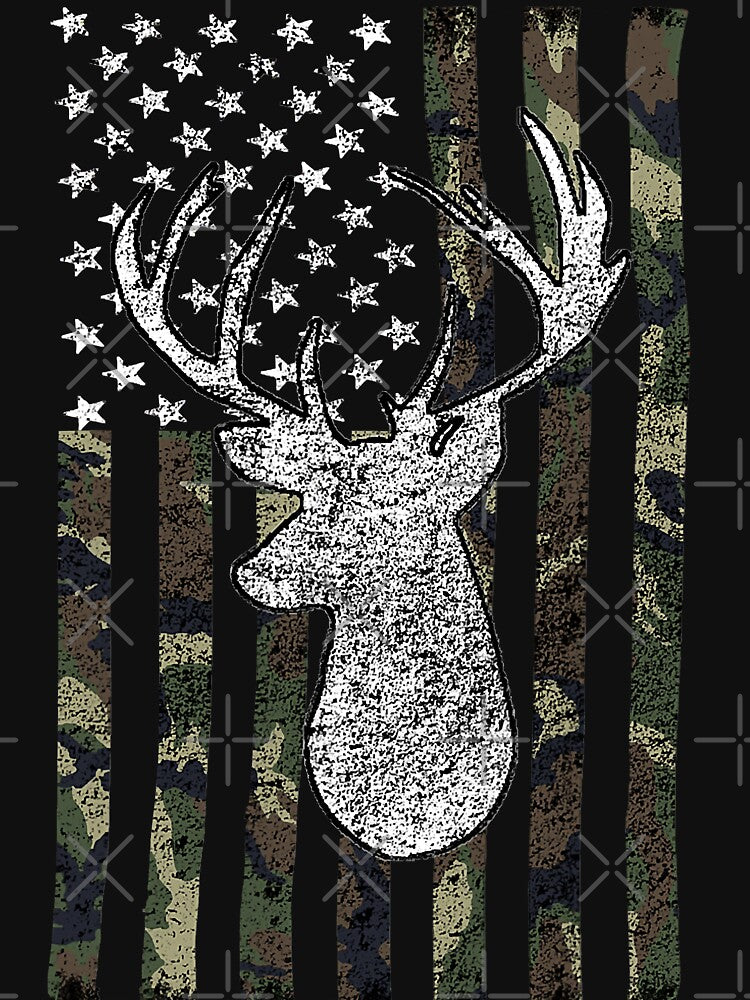 Deer Hunting American Camouflage USA Flag by JamesRushforth